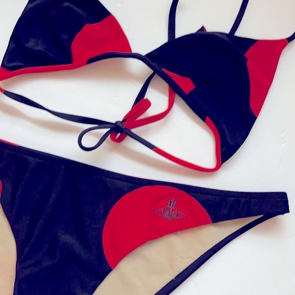 Vivienne Westwood ANGLOMANIA bikini red and black polka dot - Picture 4 of 12
